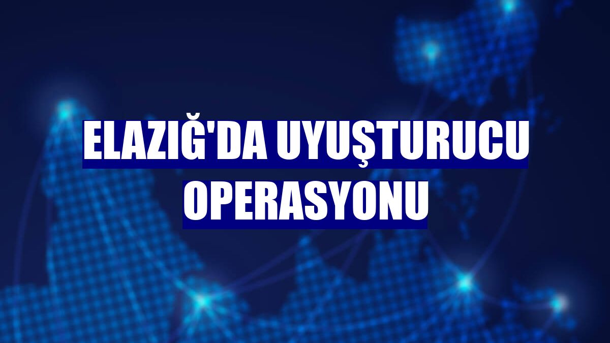 Elazığ'da uyuşturucu operasyonu