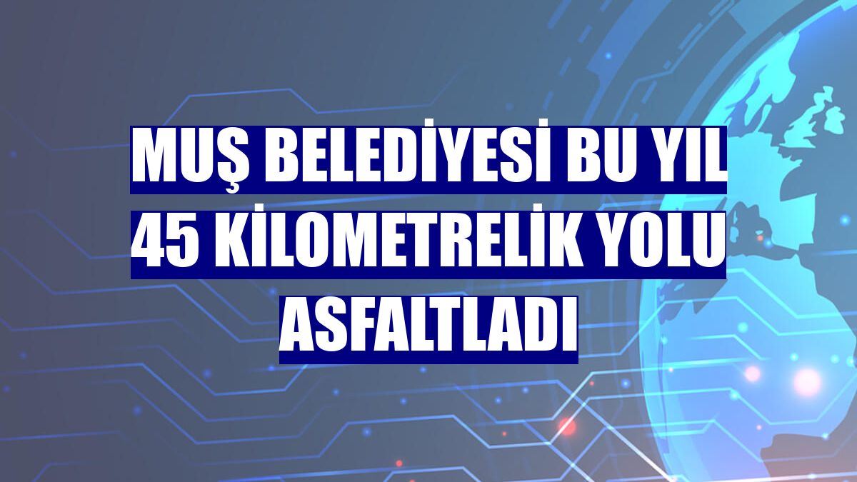 Muş Belediyesi bu yıl 45 kilometrelik yolu asfaltladı