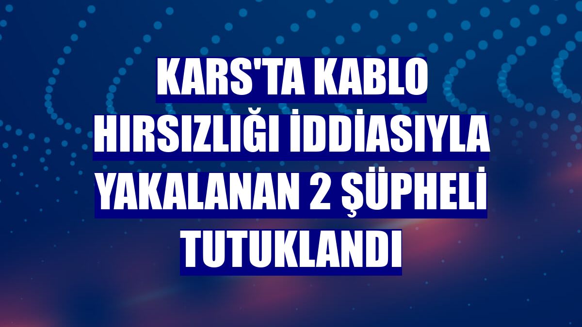 Kars'ta kablo hırsızlığı iddiasıyla yakalanan 2 şüpheli tutuklandı