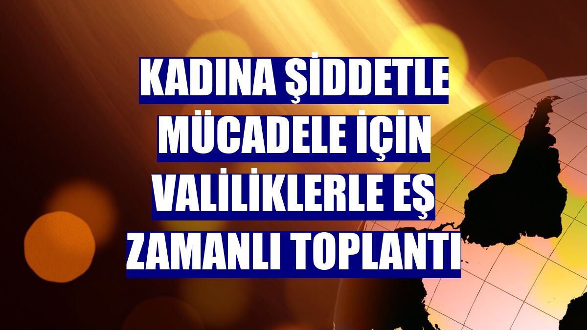Kadına şiddetle mücadele için valiliklerle eş zamanlı toplantı
