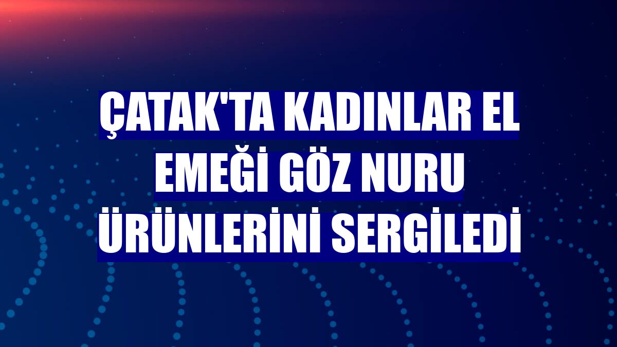 Çatak'ta kadınlar el emeği göz nuru ürünlerini sergiledi