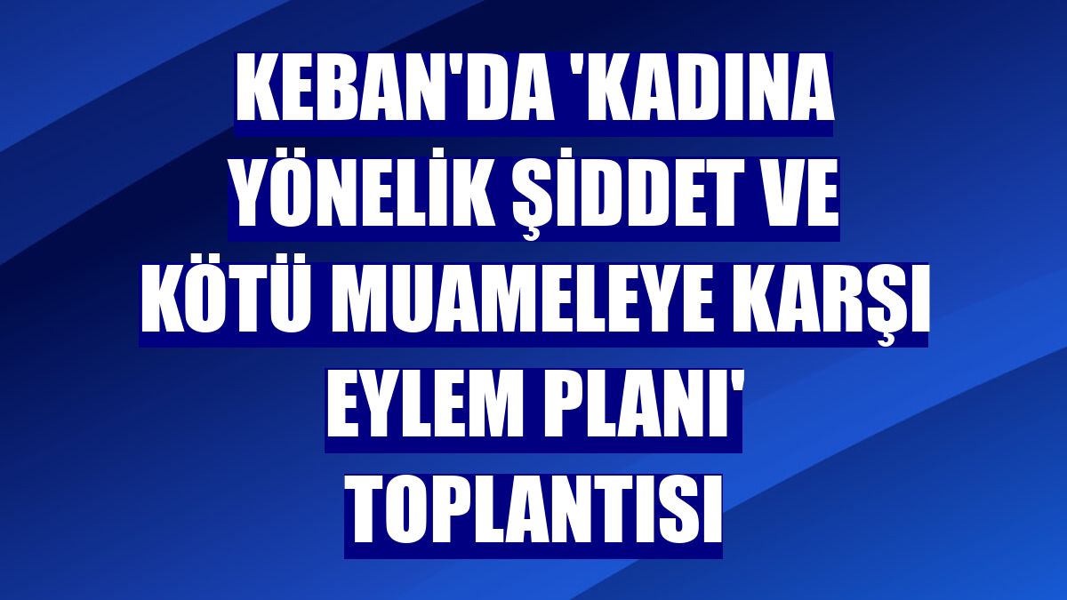 Keban'da 'Kadına yönelik şiddet ve kötü muameleye karşı eylem planı' toplantısı