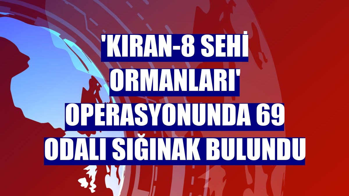 'Kıran-8 Sehi Ormanları' operasyonunda 69 odalı sığınak bulundu
