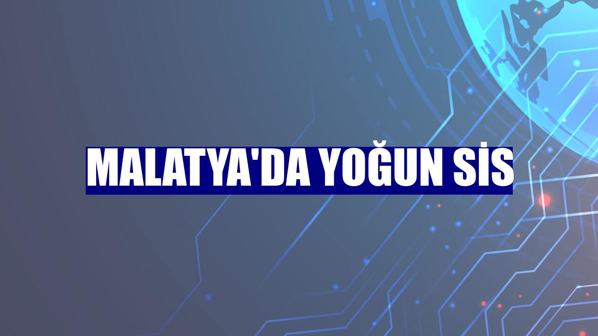 Malatya'da yoğun sis