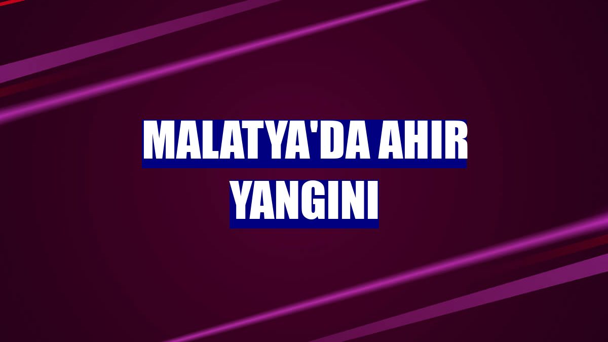 Malatya'da ahır yangını