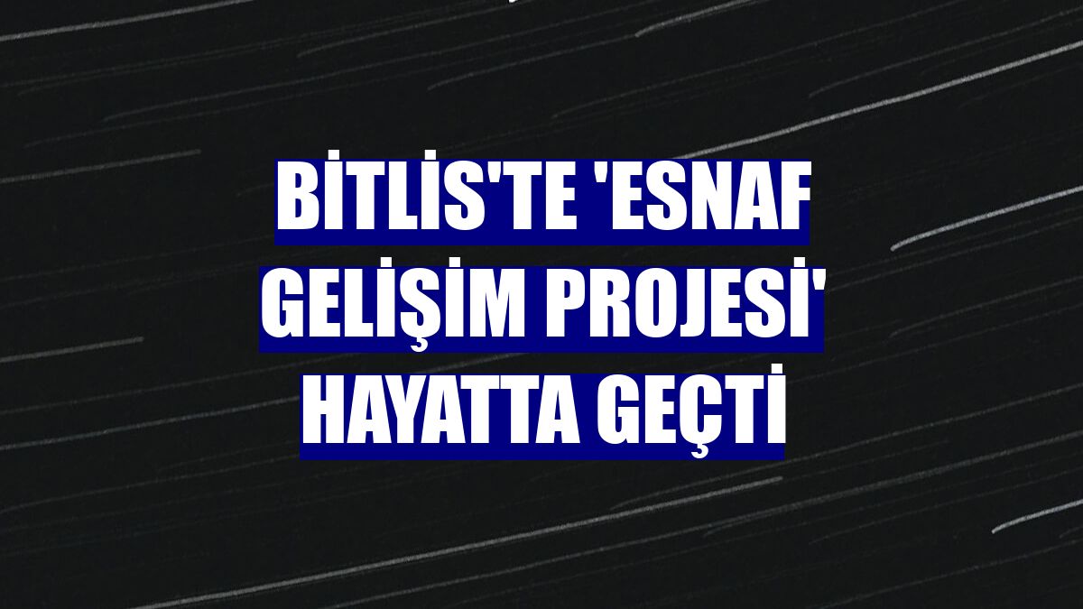 Bitlis'te 'Esnaf Gelişim Projesi' hayatta geçti
