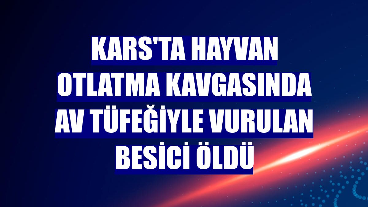 Kars'ta hayvan otlatma kavgasında av tüfeğiyle vurulan besici öldü