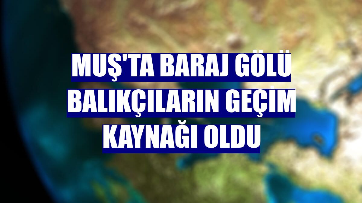 Muş'ta baraj gölü balıkçıların geçim kaynağı oldu