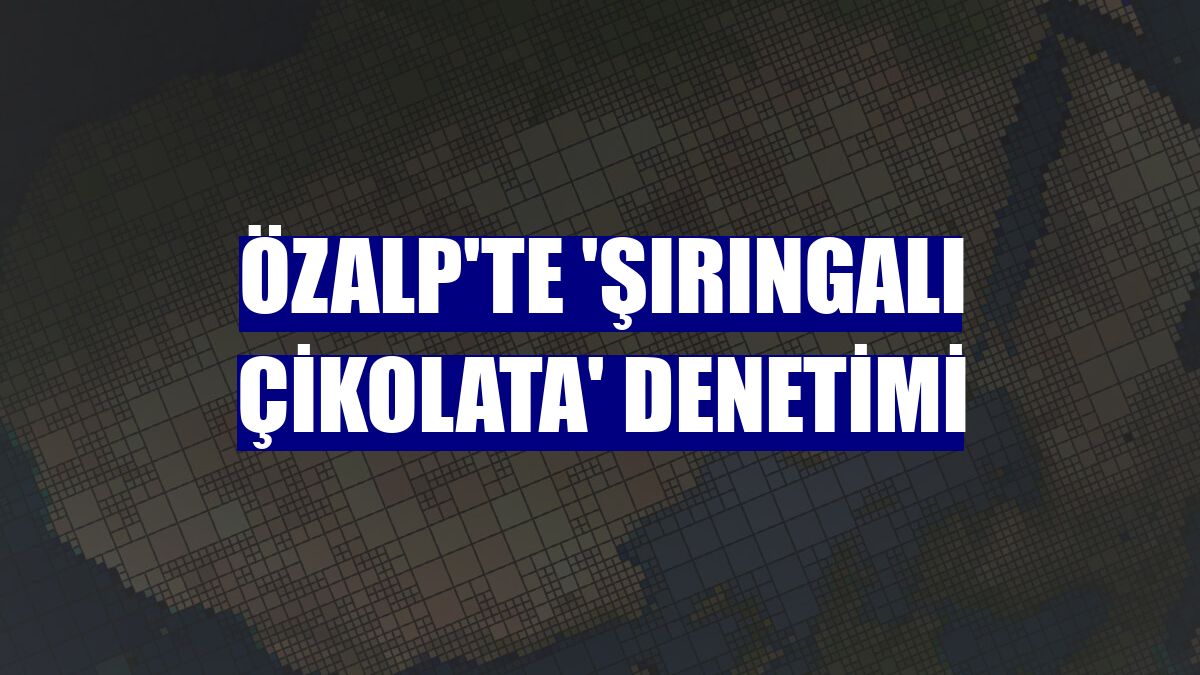 Özalp'te 'şırıngalı çikolata' denetimi