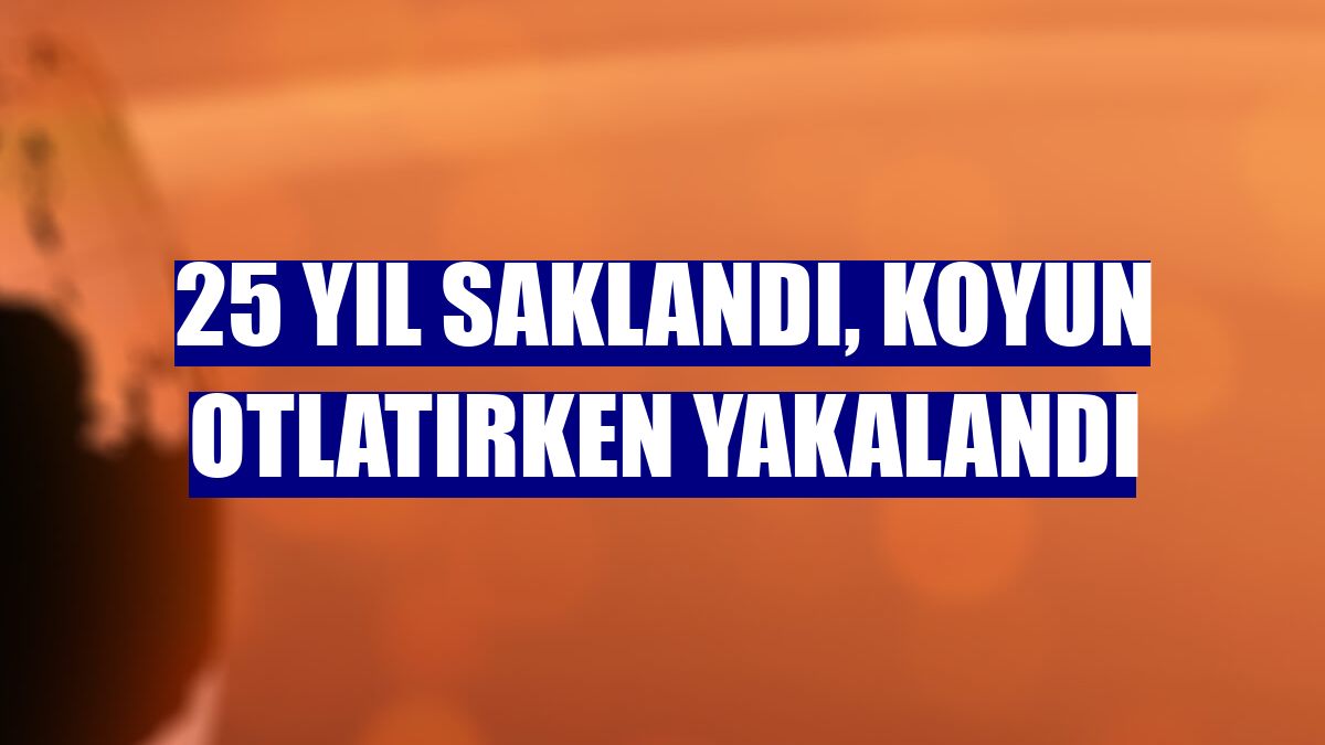 25 yıl saklandı, koyun otlatırken yakalandı