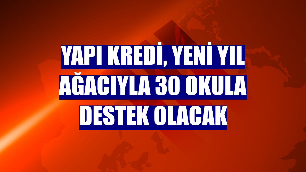 Yapı Kredi, yeni yıl ağacıyla 30 okula destek olacak