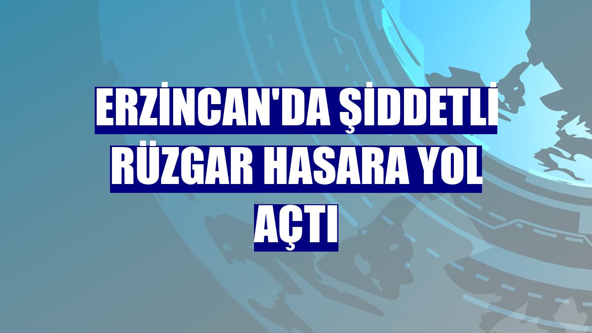 Erzincan'da şiddetli rüzgar hasara yol açtı