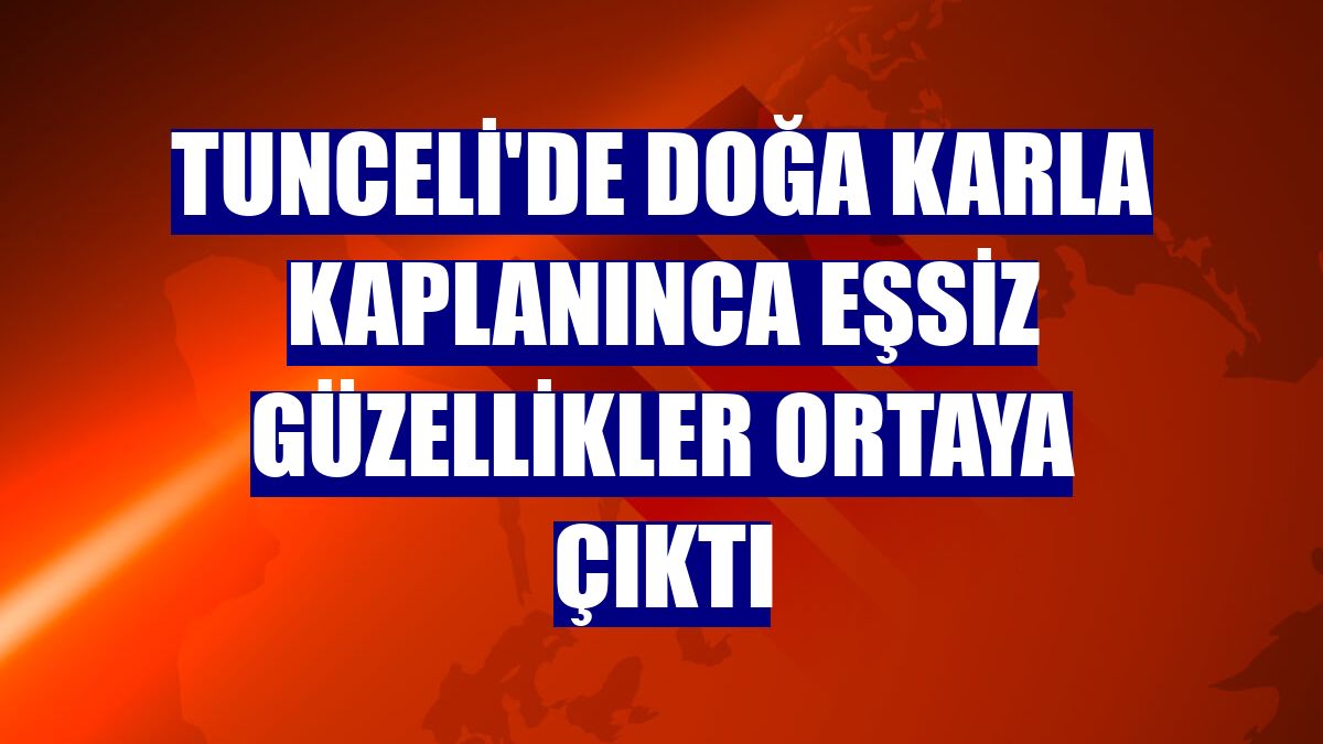 Tunceli'de doğa karla kaplanınca eşsiz güzellikler ortaya çıktı