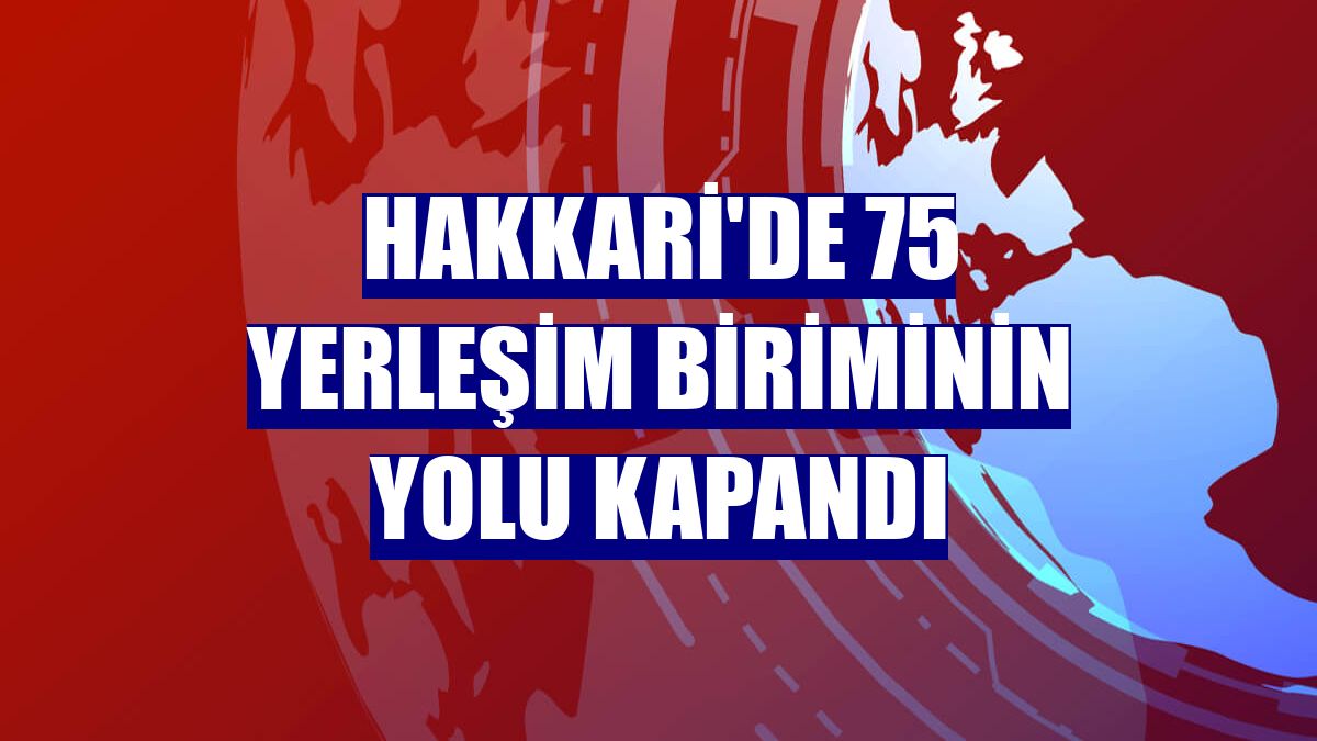Hakkari'de 75 yerleşim biriminin yolu kapandı