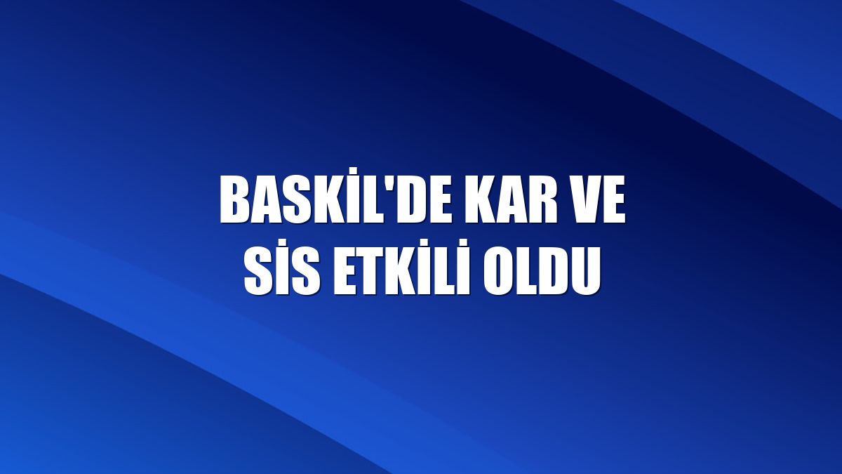 Baskil'de kar ve sis etkili oldu