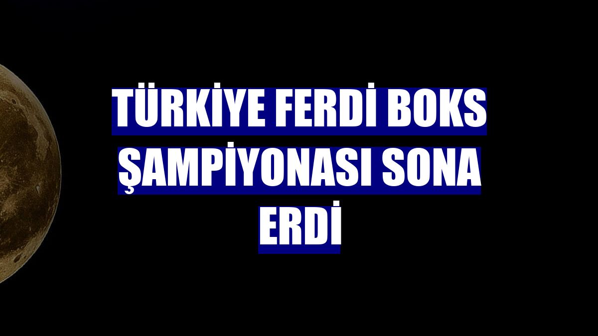 Türkiye Ferdi Boks Şampiyonası sona erdi