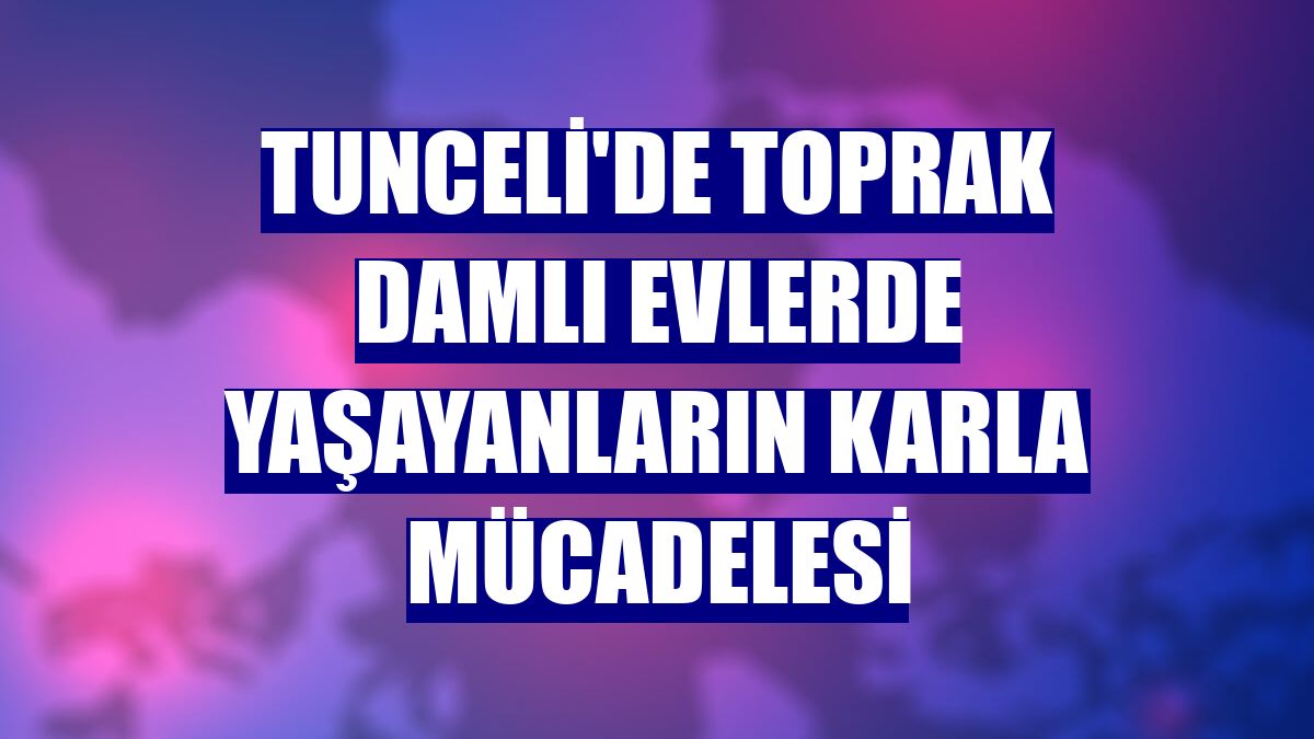 Tunceli'de toprak damlı evlerde yaşayanların karla mücadelesi