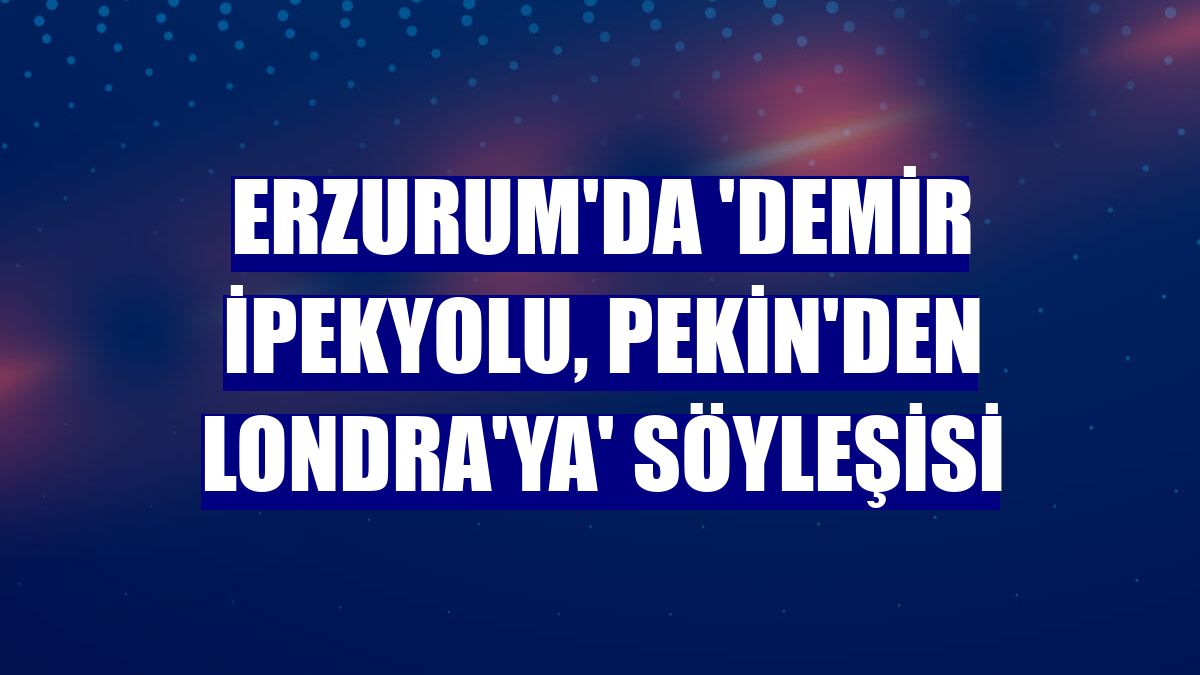 Erzurum'da 'Demir İpekyolu, Pekin'den Londra'ya' söyleşisi