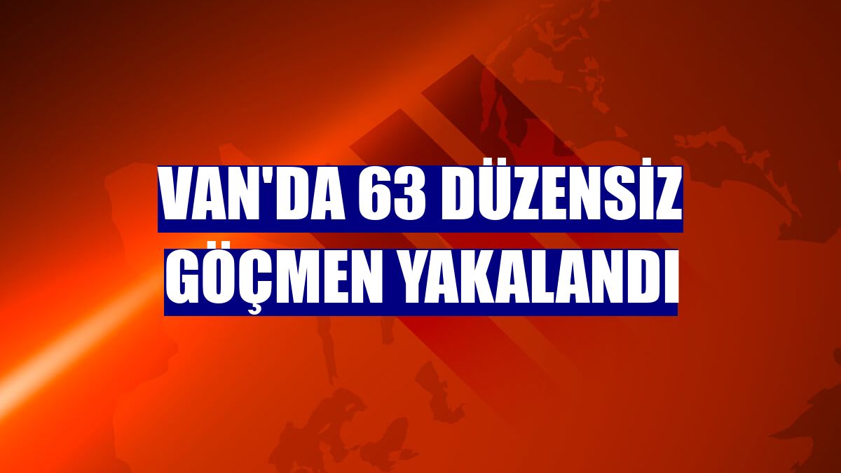 Van'da 63 düzensiz göçmen yakalandı