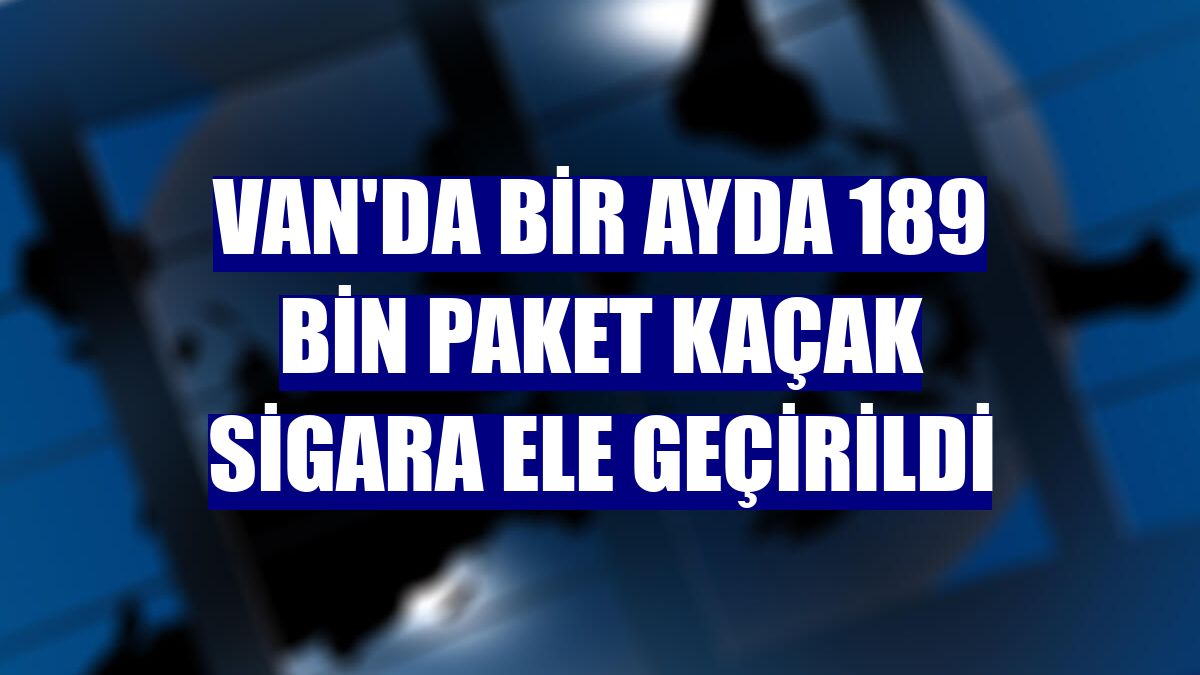 Van'da bir ayda 189 bin paket kaçak sigara ele geçirildi