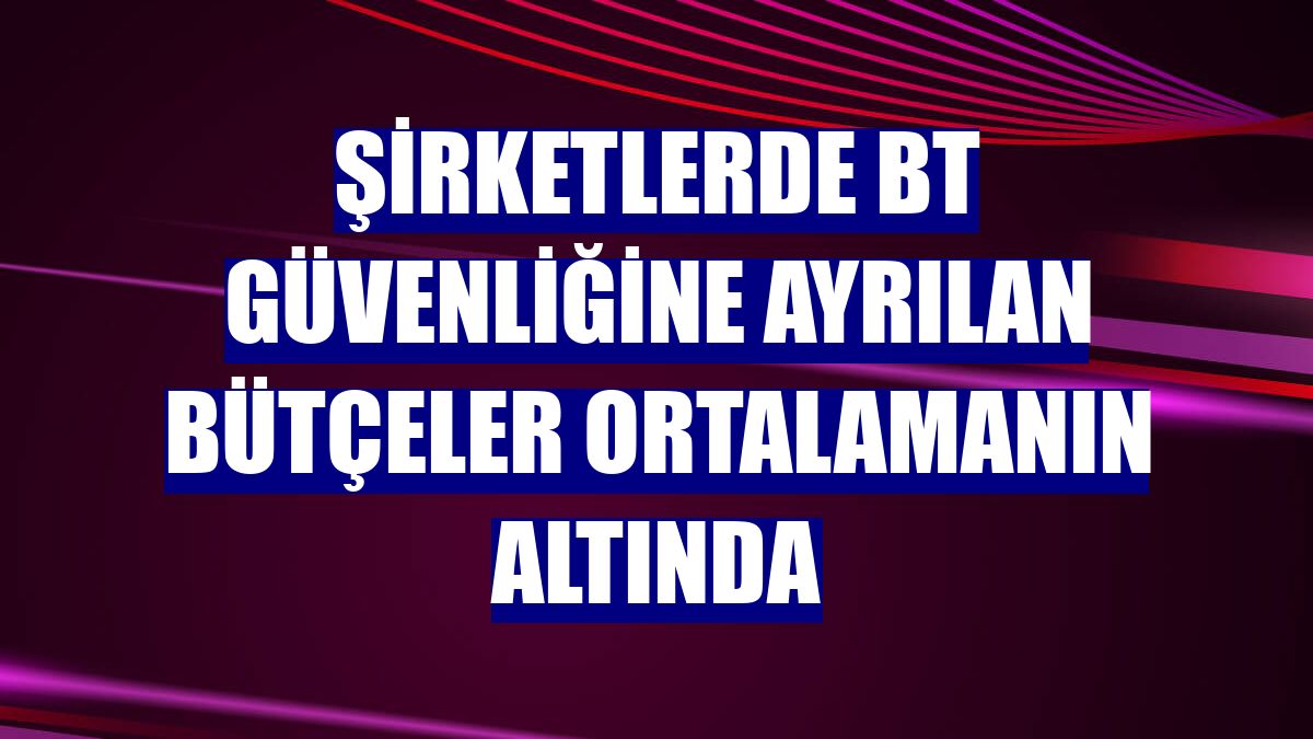 Şirketlerde BT güvenliğine ayrılan bütçeler ortalamanın altında