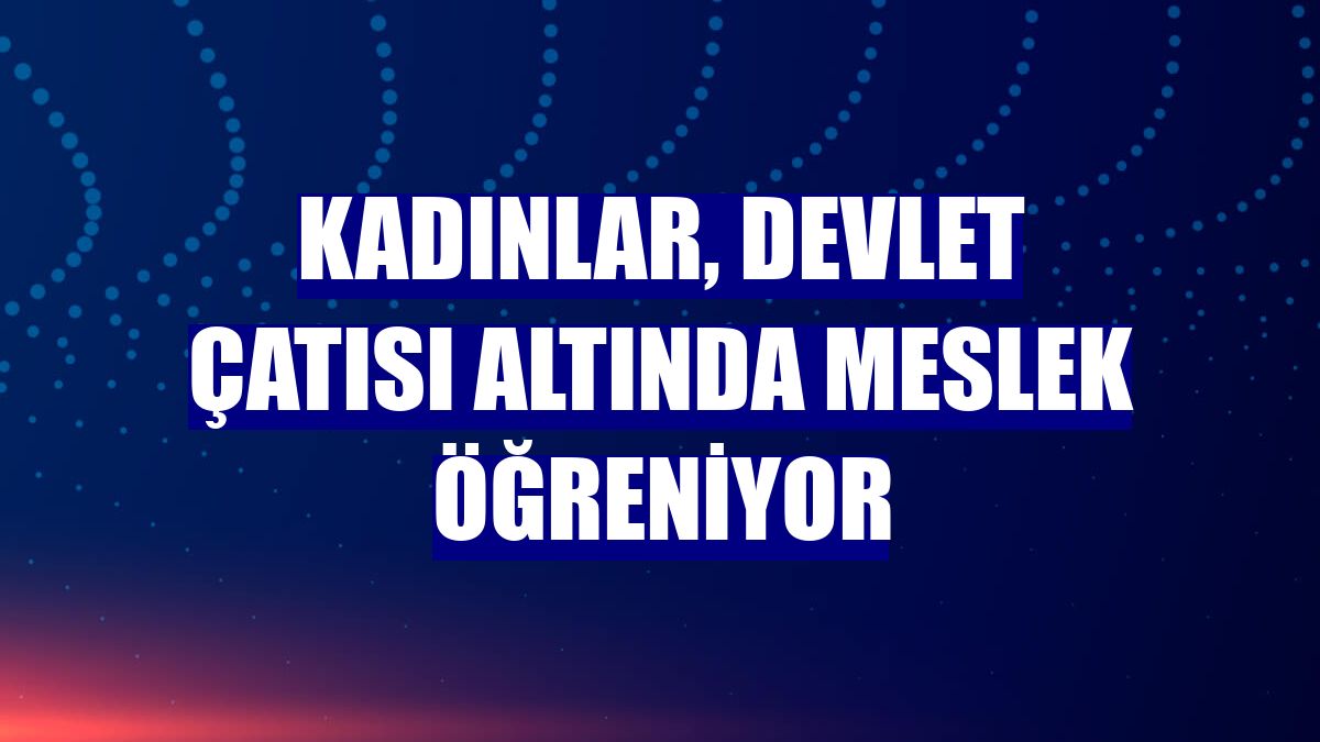 Kadınlar, devlet çatısı altında meslek öğreniyor