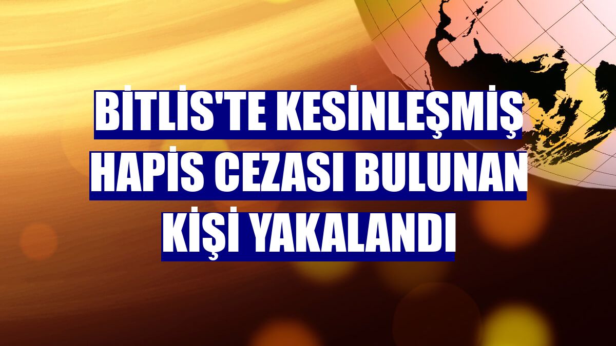 Bitlis'te kesinleşmiş hapis cezası bulunan kişi yakalandı