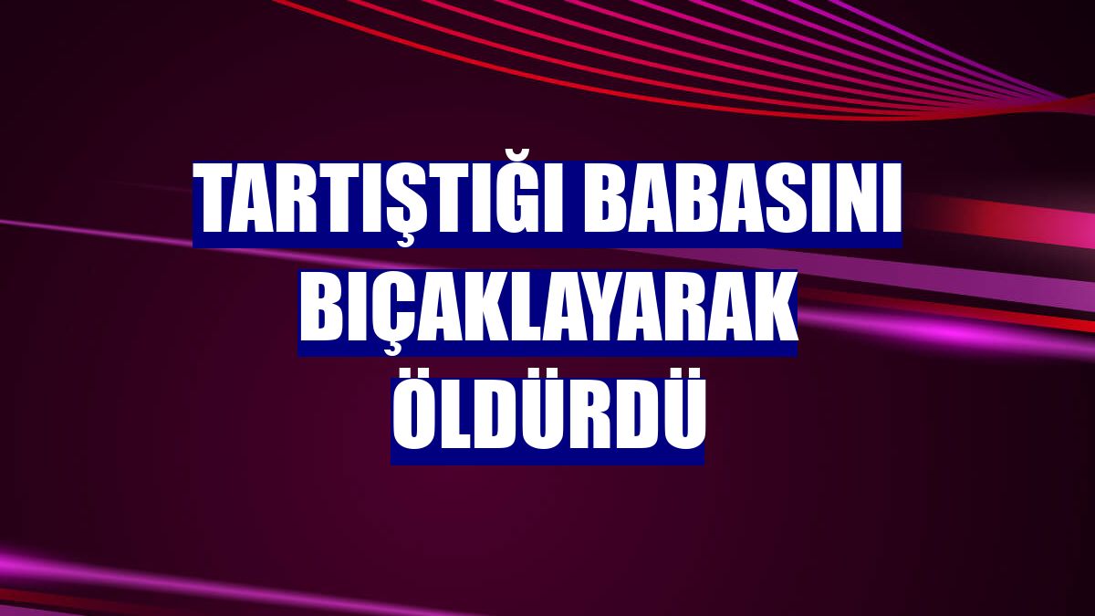 Tartıştığı babasını bıçaklayarak öldürdü