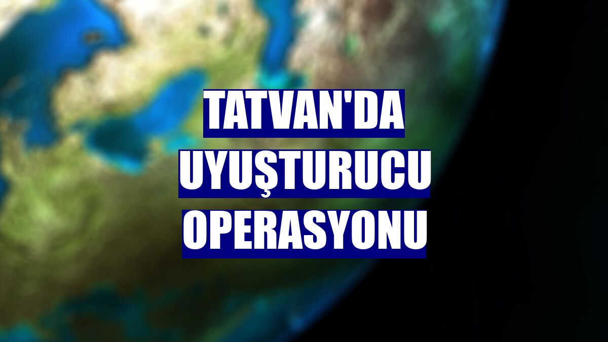 Tatvan'da uyuşturucu operasyonu