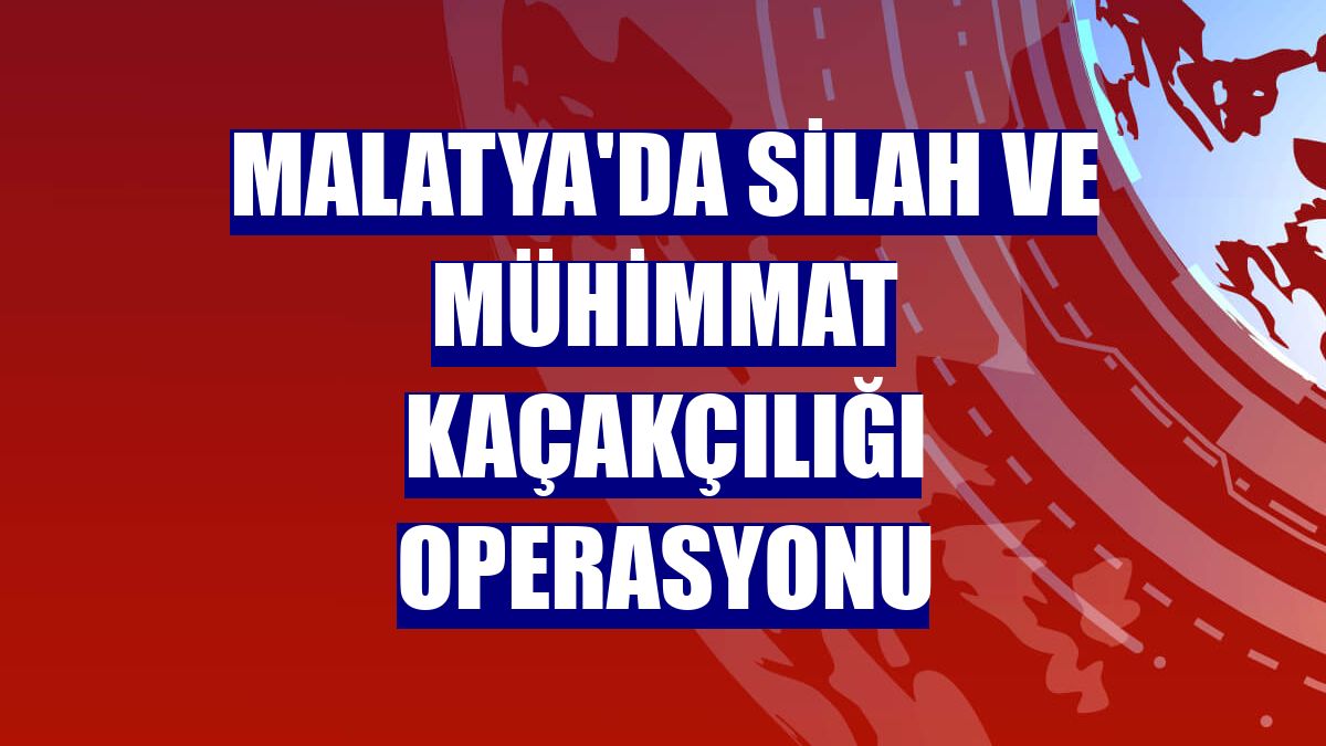 Malatya'da silah ve mühimmat kaçakçılığı operasyonu