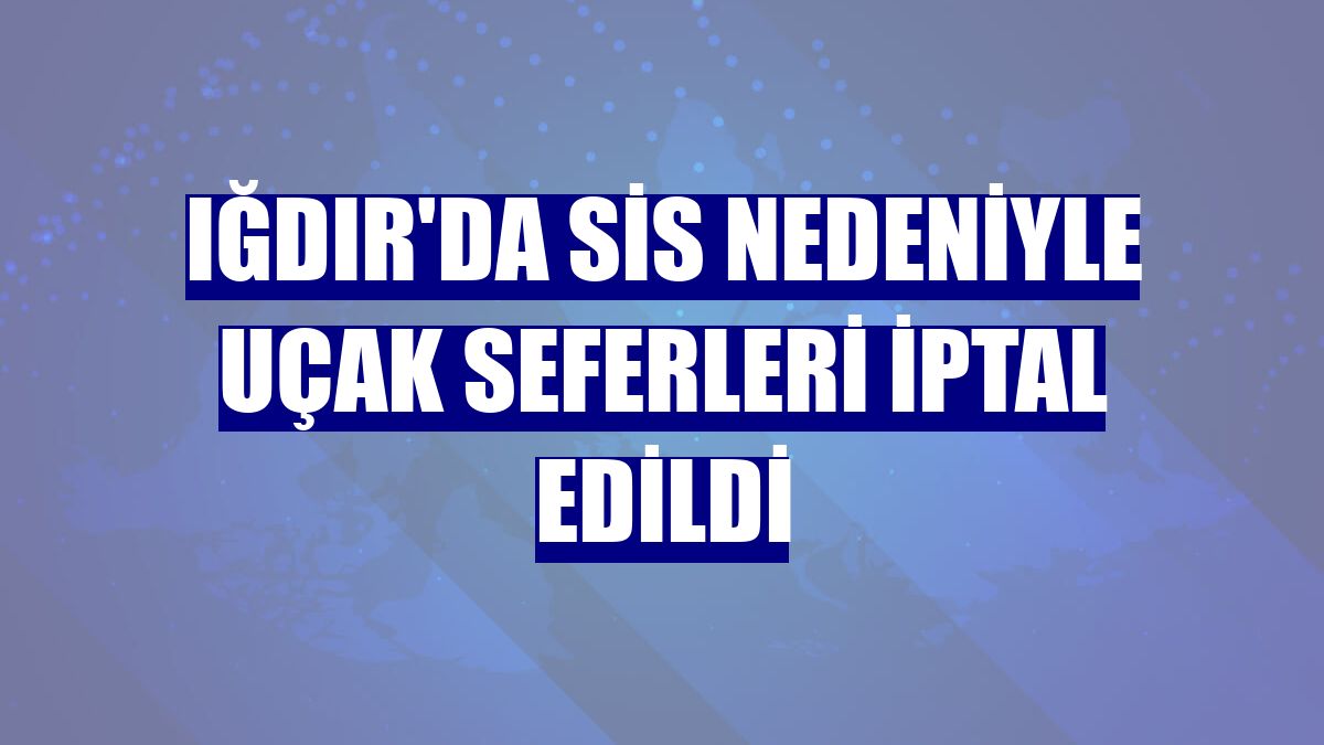 Iğdır'da sis nedeniyle uçak seferleri iptal edildi