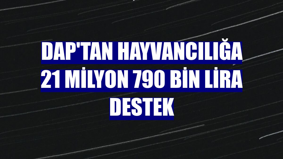 DAP'tan hayvancılığa 21 milyon 790 bin lira destek