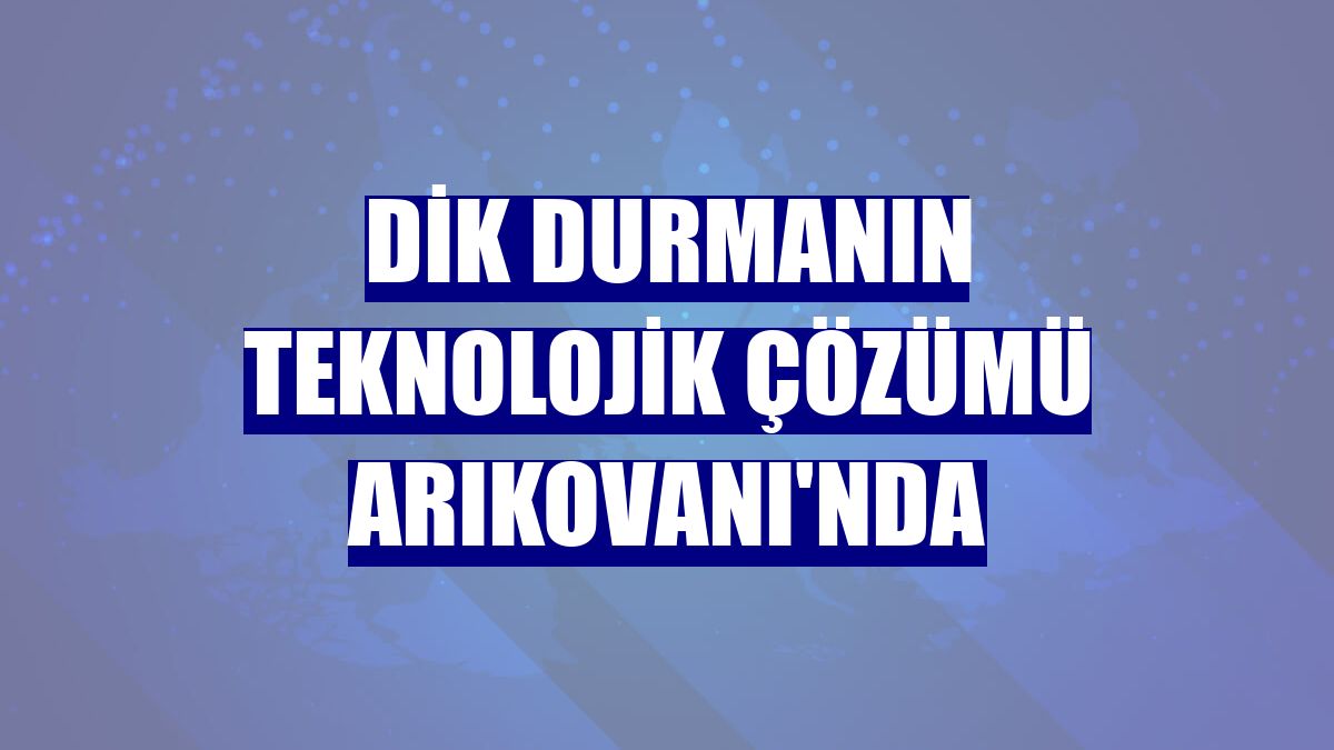 Dik durmanın teknolojik çözümü Arıkovanı'nda