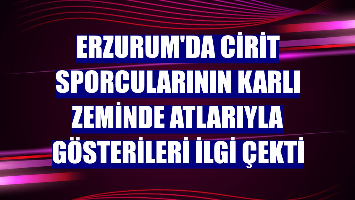 Erzurum'da cirit sporcularının karlı zeminde atlarıyla gösterileri ilgi çekti