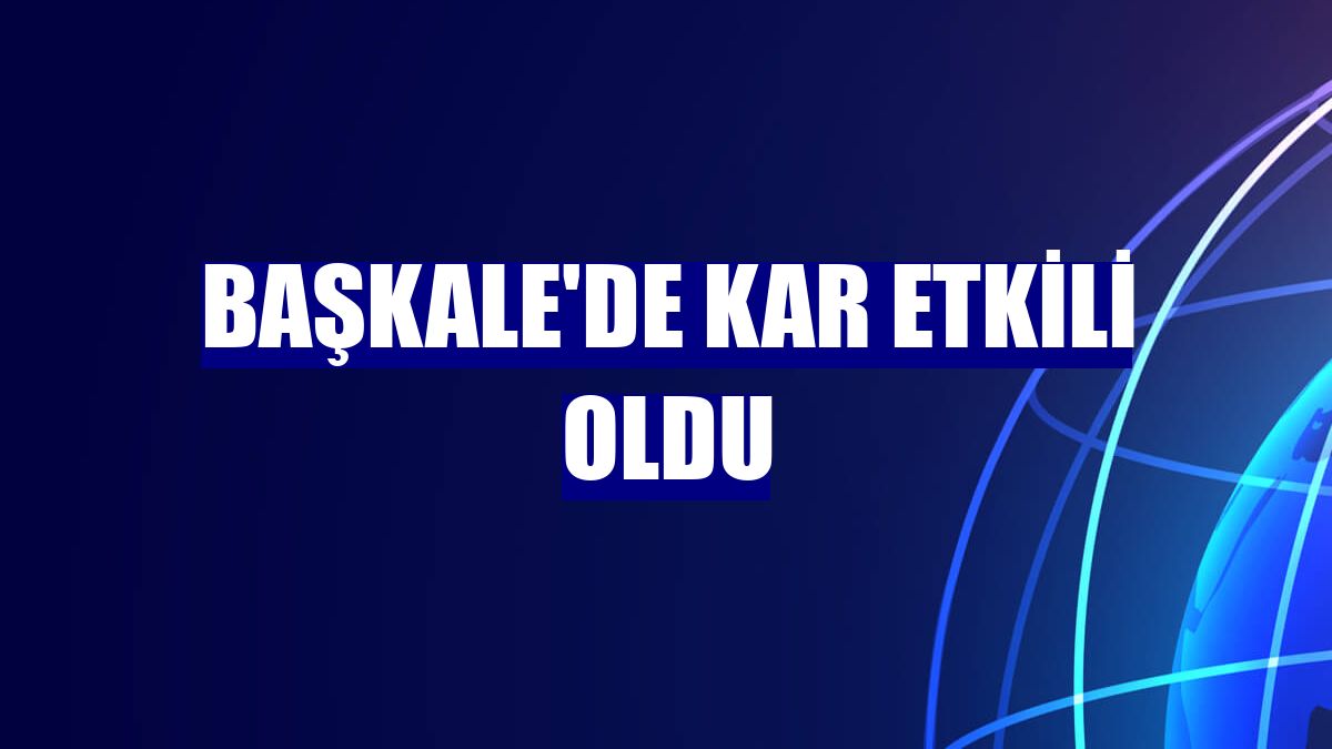 Başkale'de kar etkili oldu