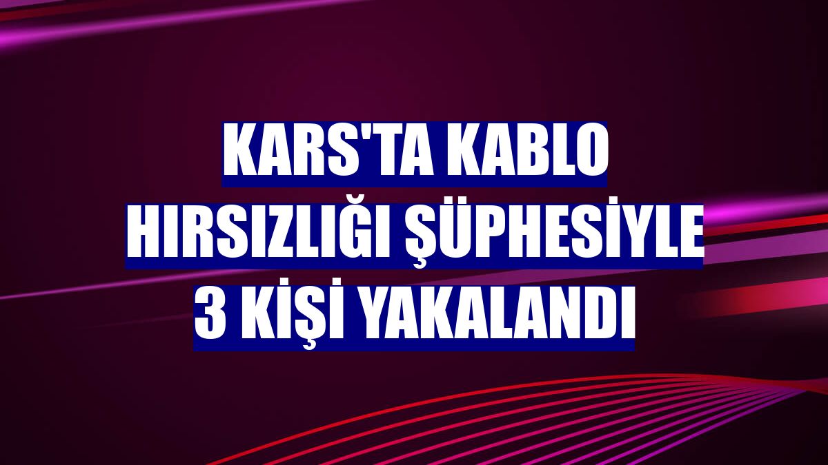 Kars'ta kablo hırsızlığı şüphesiyle 3 kişi yakalandı