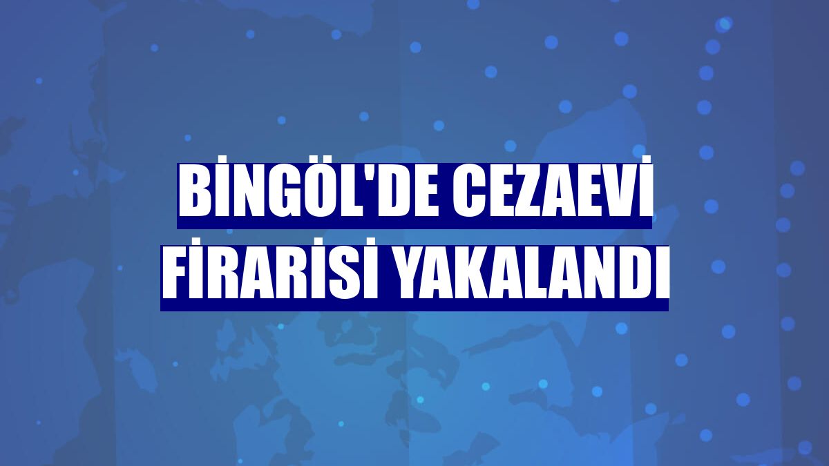 Bingöl'de cezaevi firarisi yakalandı