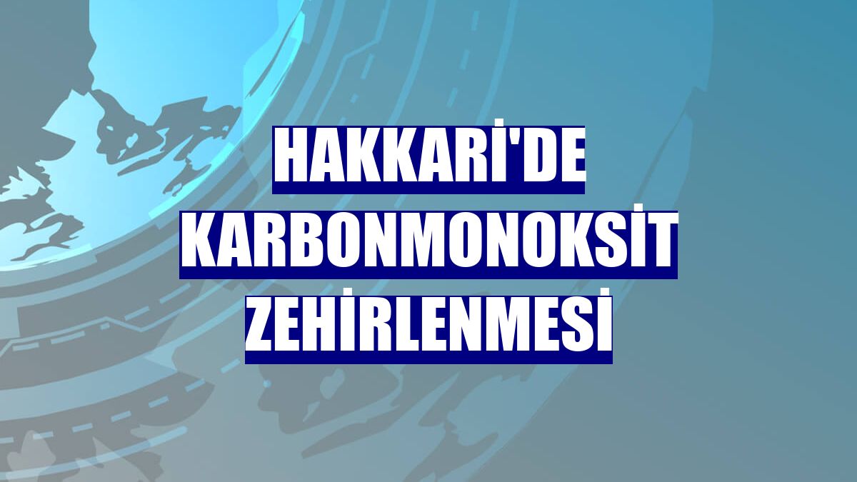 Hakkari'de karbonmonoksit zehirlenmesi