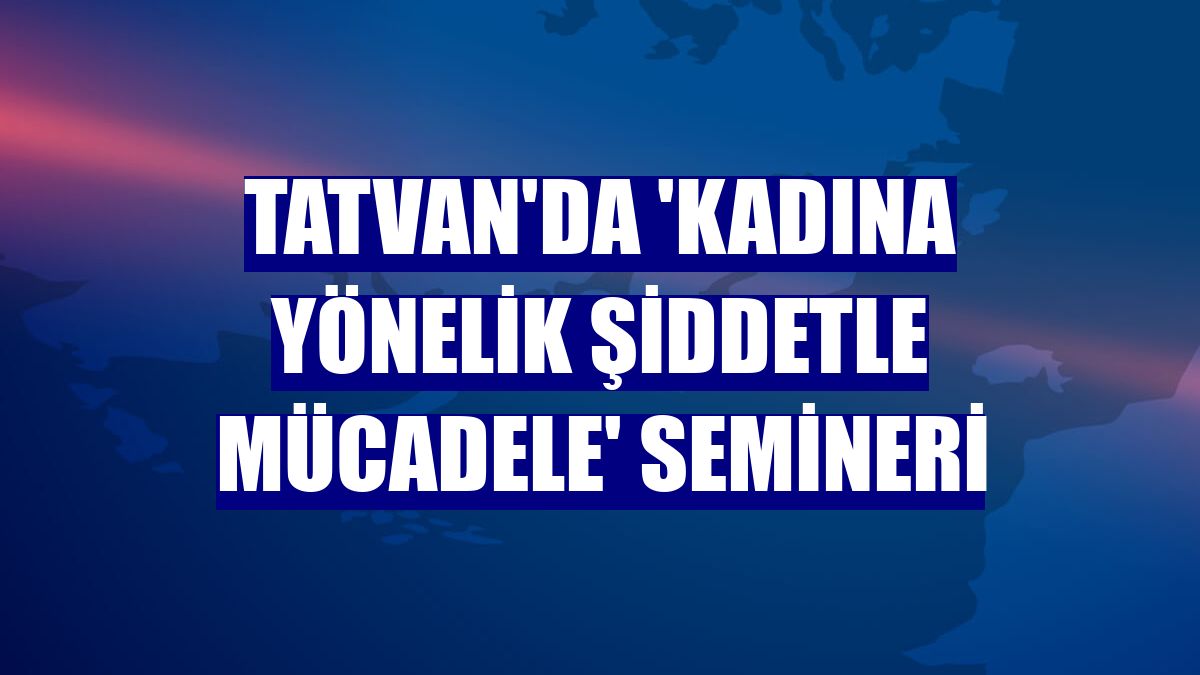 Tatvan'da 'Kadına Yönelik Şiddetle Mücadele' semineri