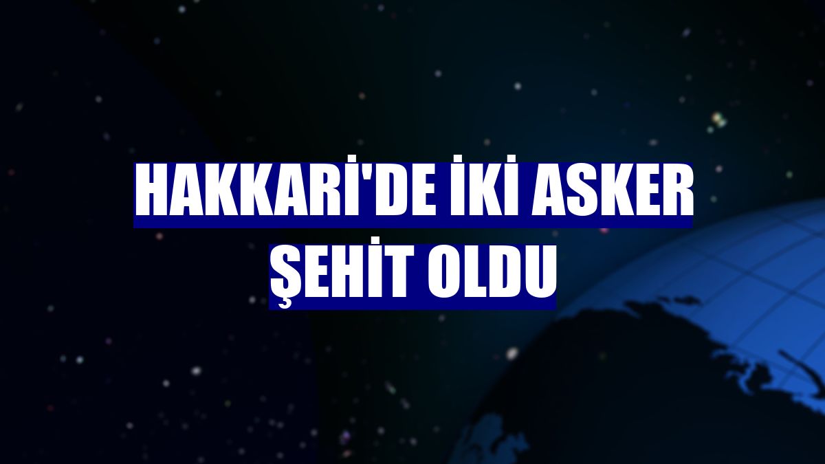 Hakkari'de iki asker şehit oldu