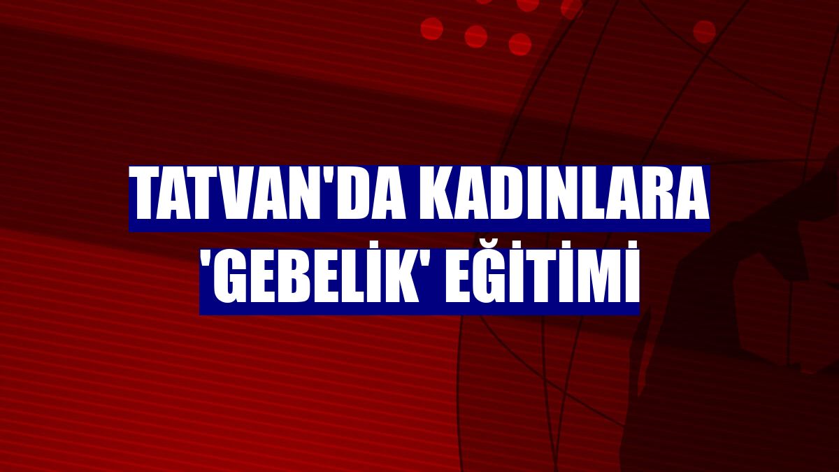 Tatvan'da kadınlara 'gebelik' eğitimi