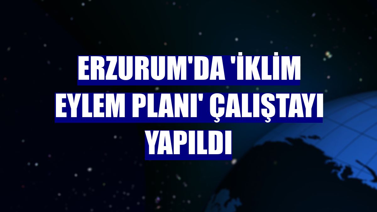 Erzurum'da 'İklim Eylem Planı' çalıştayı yapıldı