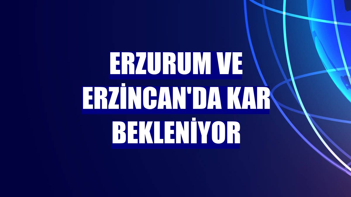 Erzurum ve Erzincan'da kar bekleniyor
