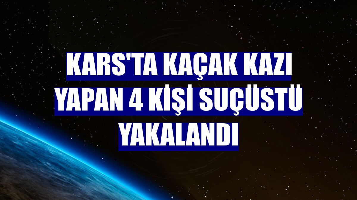 Kars'ta kaçak kazı yapan 4 kişi suçüstü yakalandı