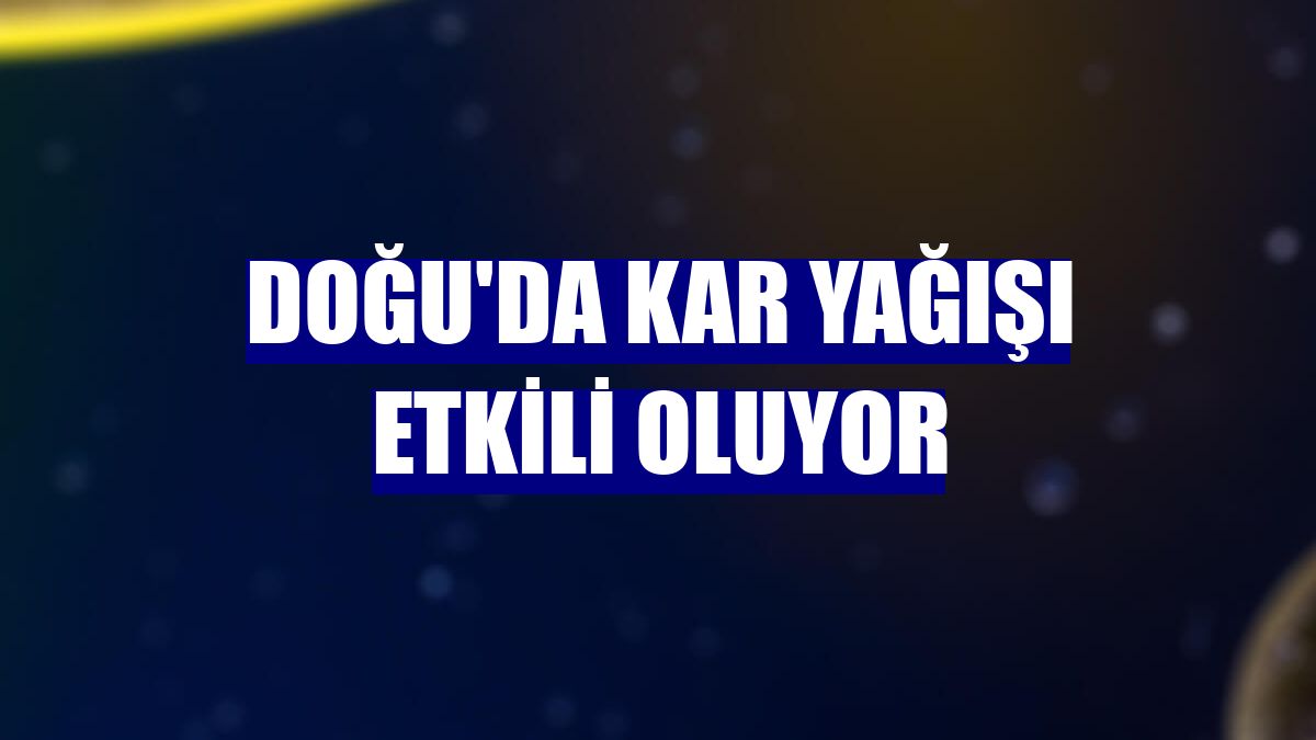 Doğu'da kar yağışı etkili oluyor