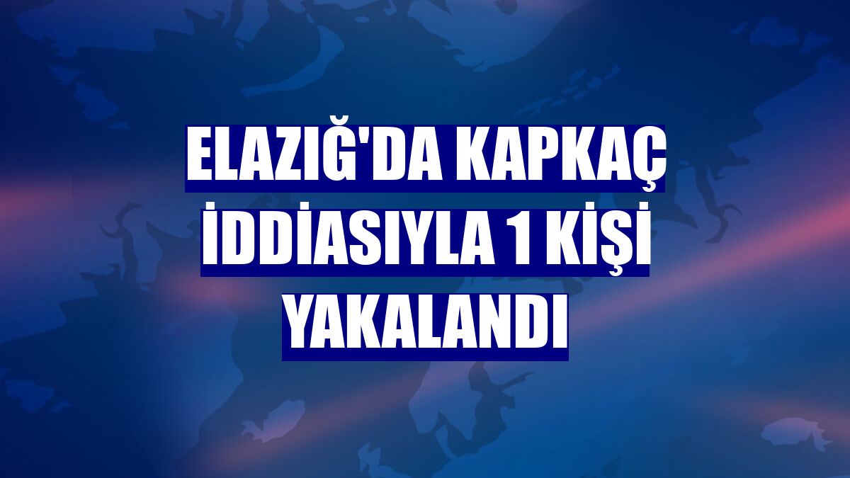 Elazığ'da kapkaç iddiasıyla 1 kişi yakalandı