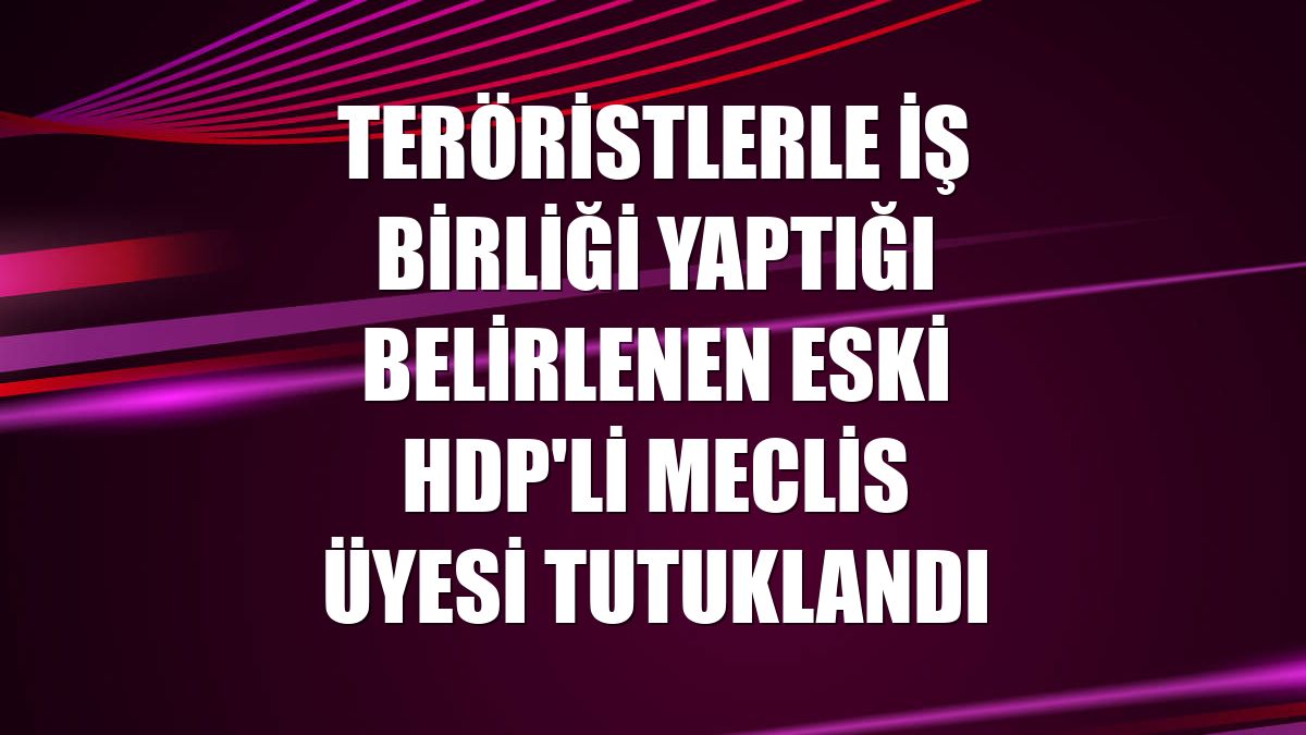 Teröristlerle iş birliği yaptığı belirlenen eski HDP'li meclis üyesi tutuklandı