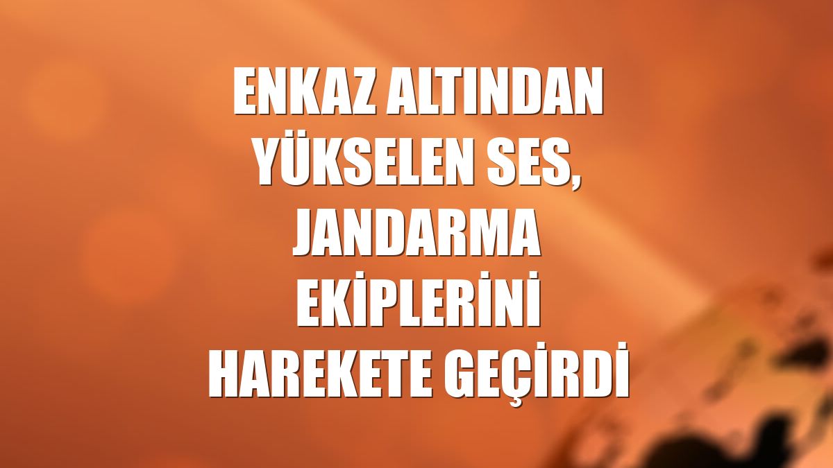 Enkaz altından yükselen ses, jandarma ekiplerini harekete geçirdi