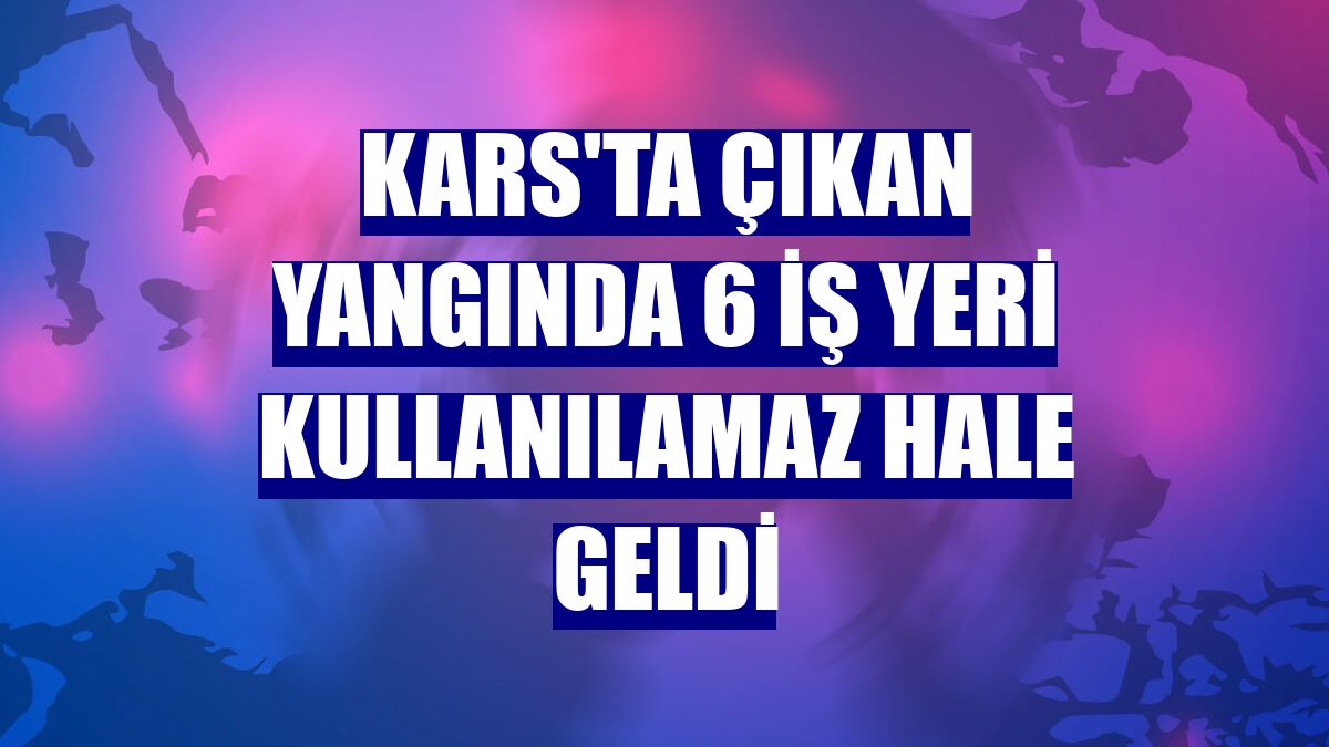 Kars'ta çıkan yangında 6 iş yeri kullanılamaz hale geldi
