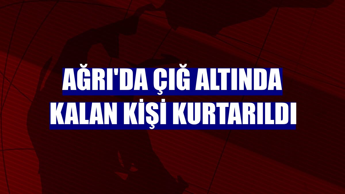 Ağrı'da çığ altında kalan kişi kurtarıldı